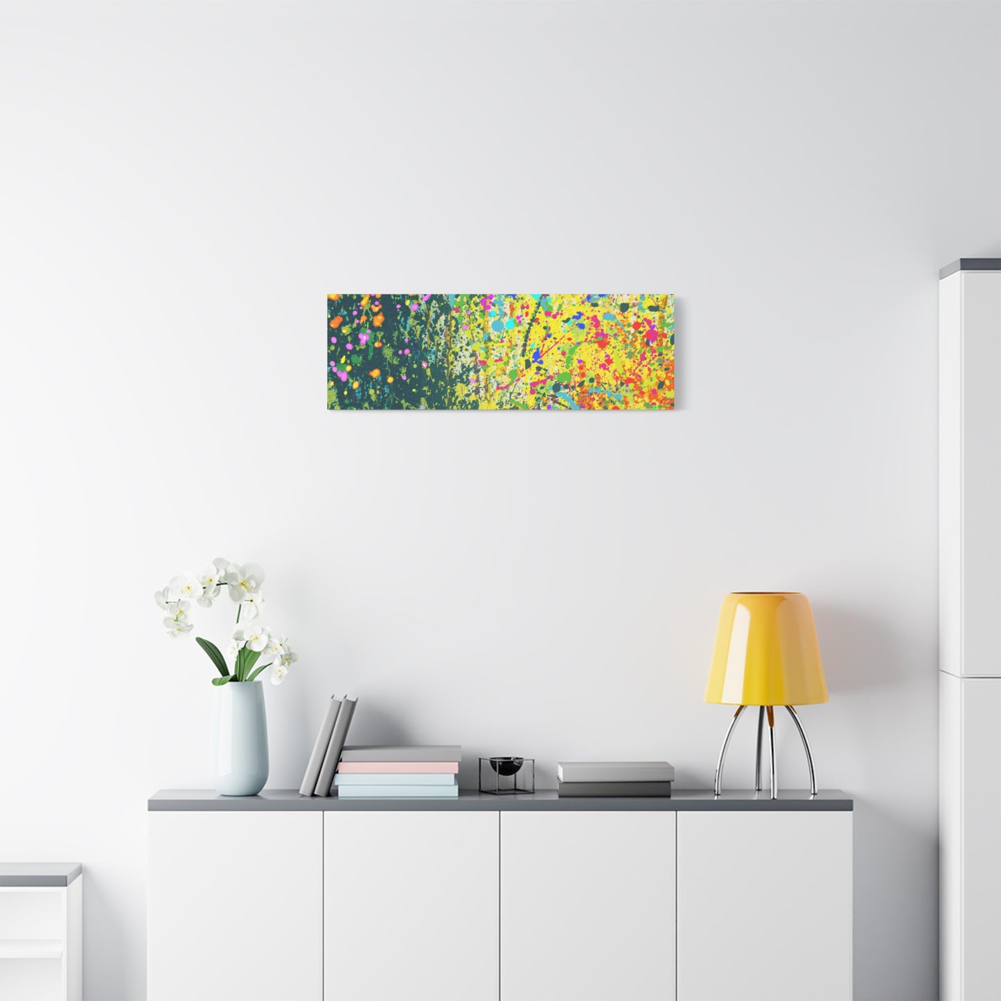 Vibrant Colorful Paint Splatter Abstract Art Canvas Print - Paragon Prints