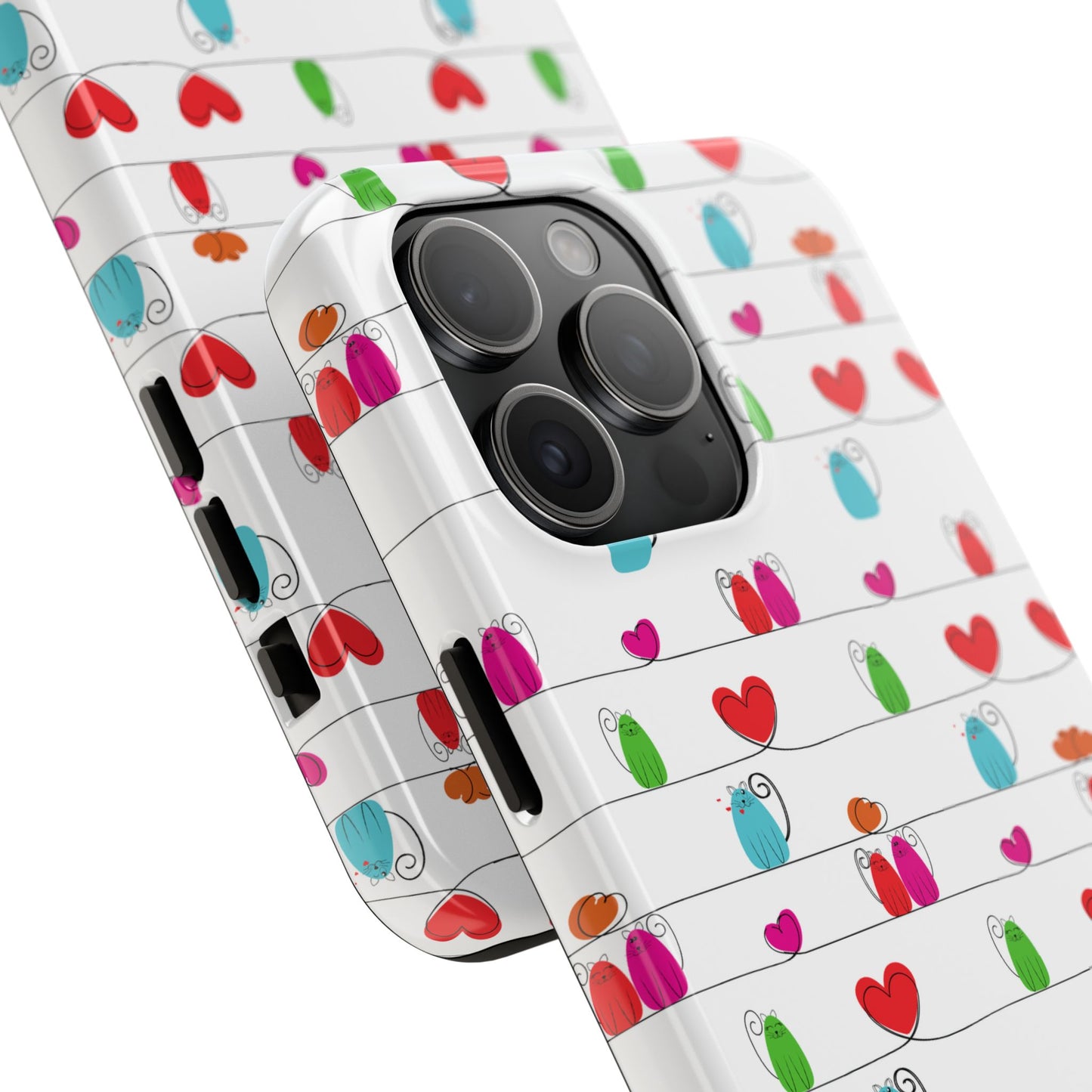 Cute Durable Whimsical Cat Print Phone Cover - Paragon Prints