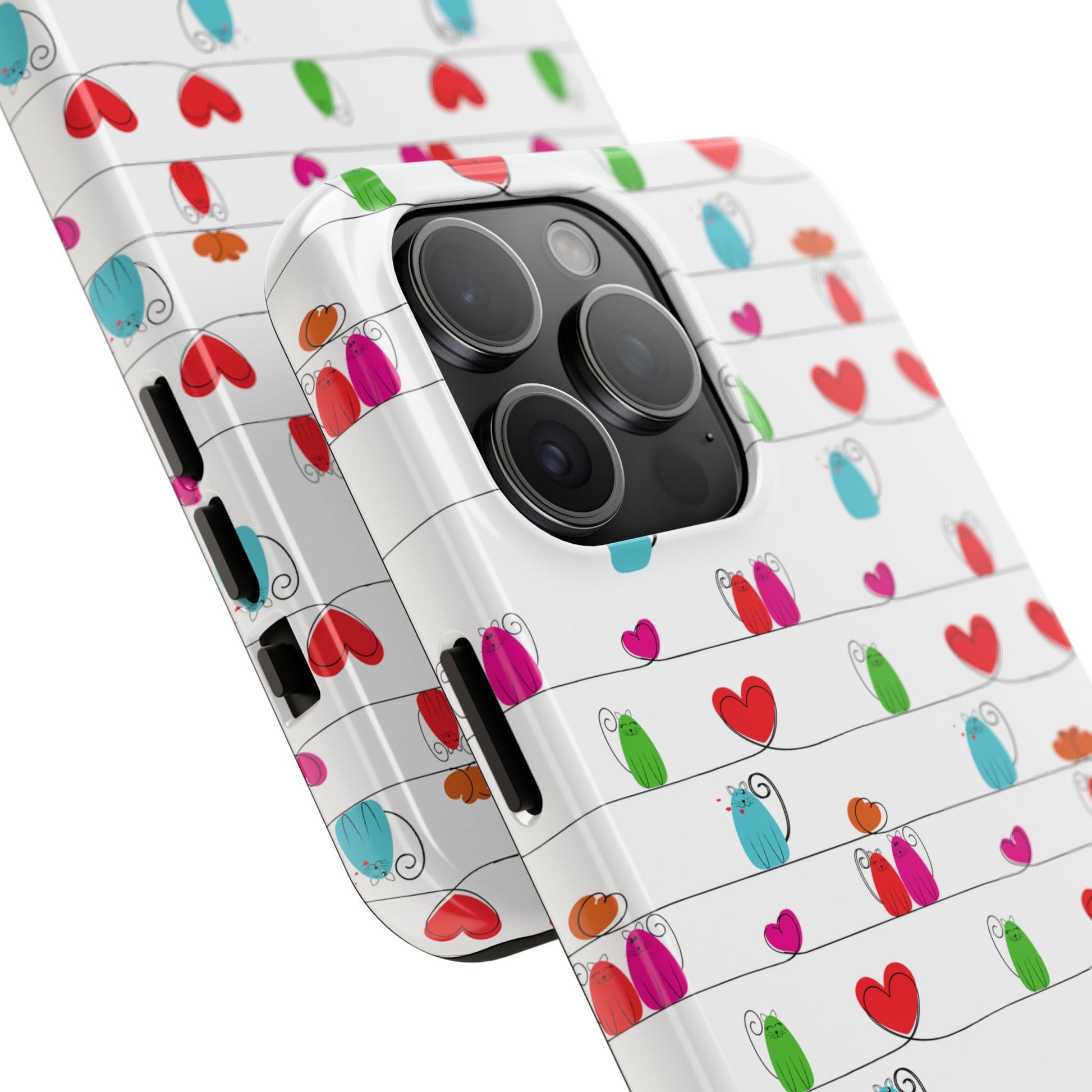 Cute Durable Whimsical Cat Print Phone Cover - Paragon Prints