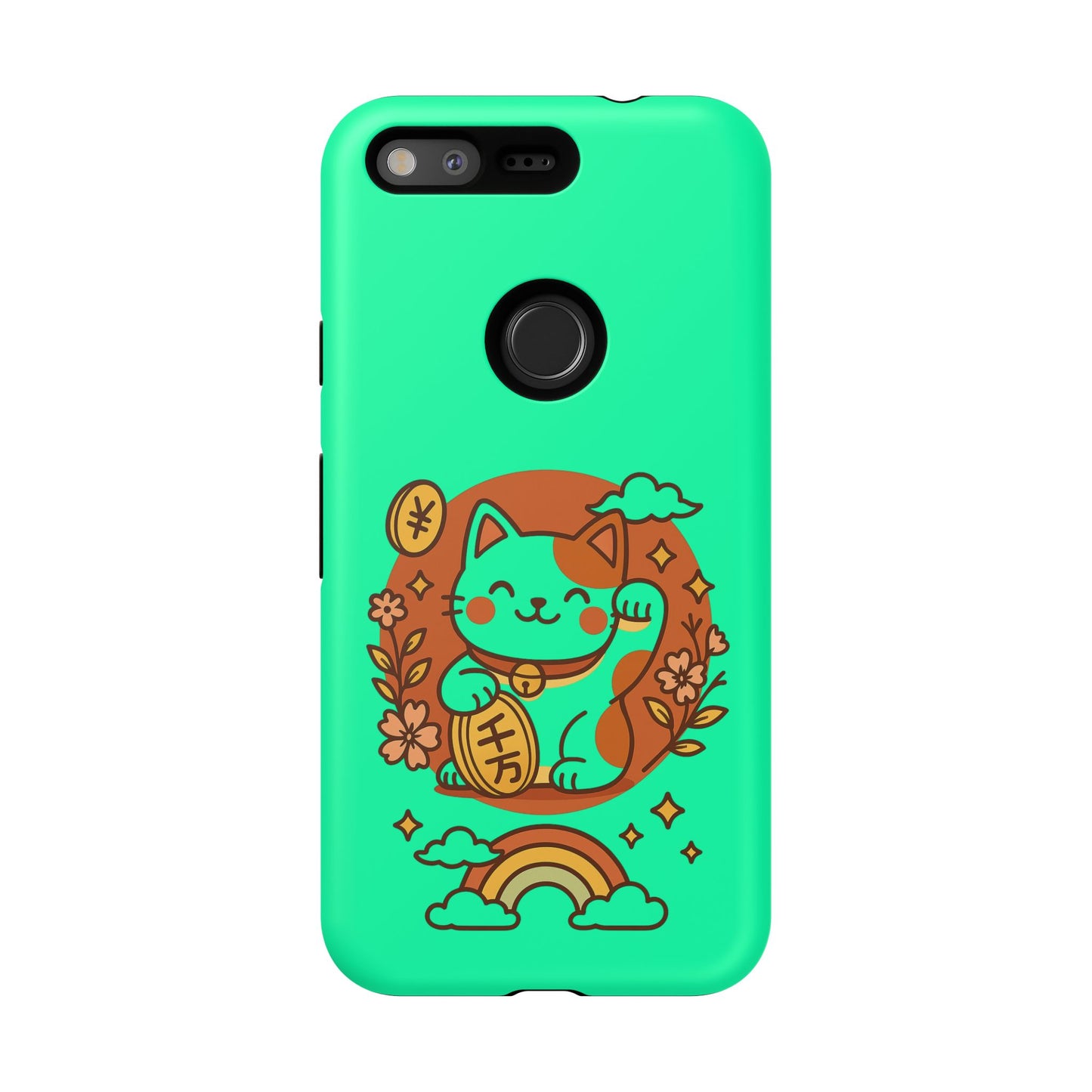 Japanese Kawaii Lucky Cat Protective Phone Case - Paragon Prints