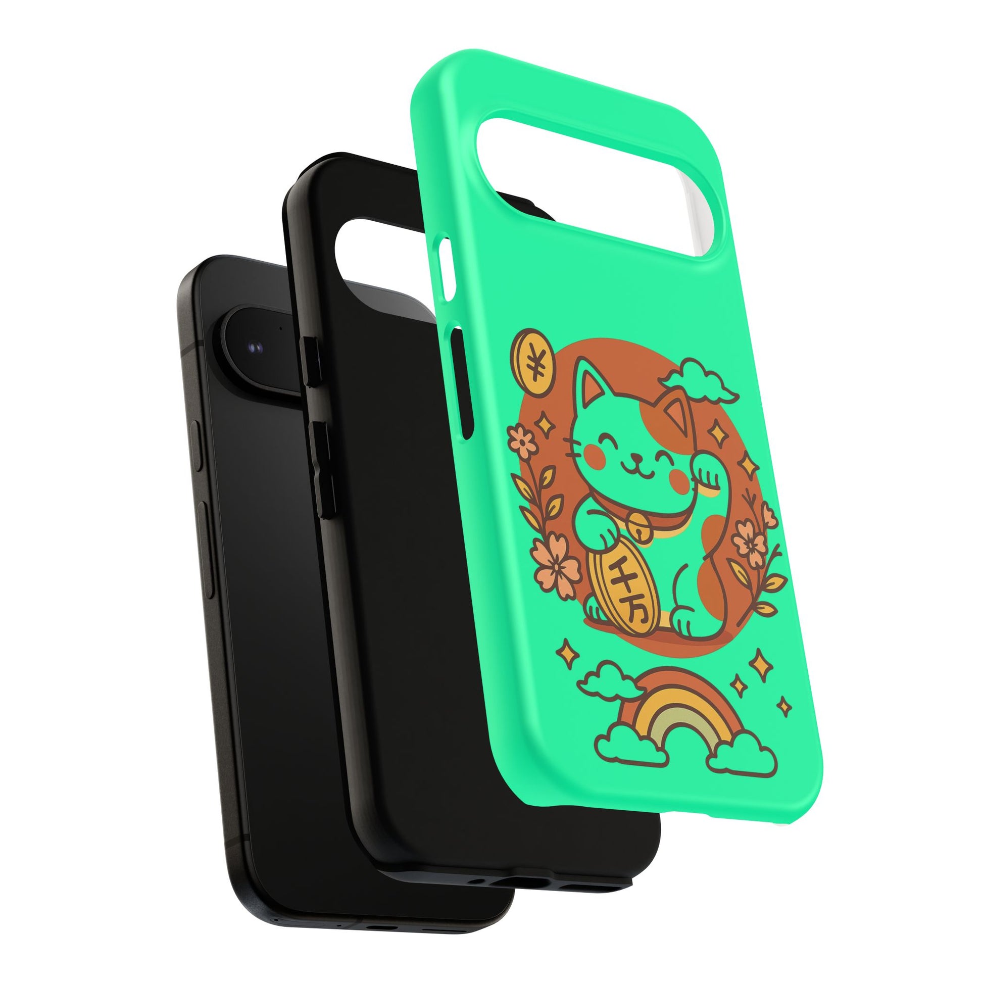 Japanese Kawaii Lucky Cat Protective Phone Case - Paragon Prints
