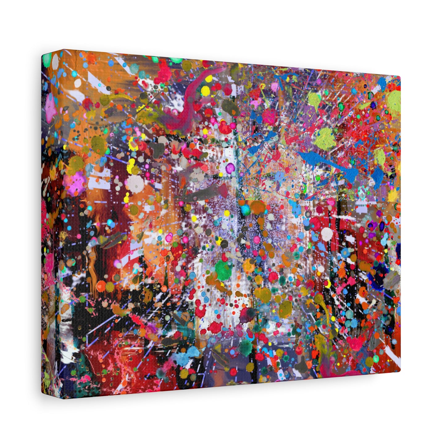 Neon Explosion Abstract Art Canvas Print - Paragon Prints