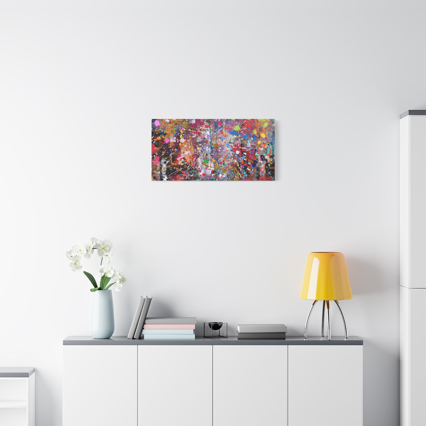 Neon Explosion Abstract Art Canvas Print - Paragon Prints