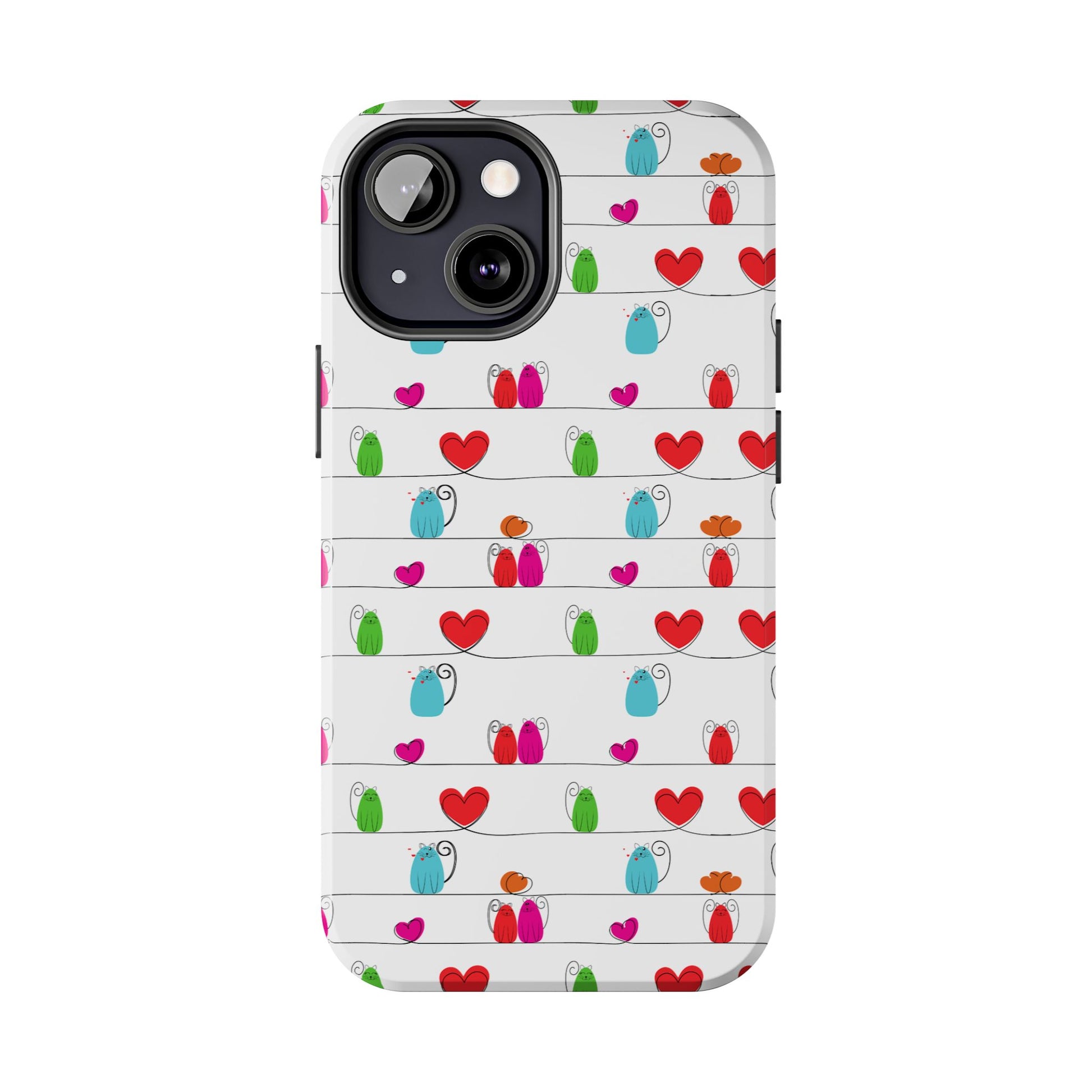 Cute Durable Whimsical Cat Print Phone Cover - Paragon Prints