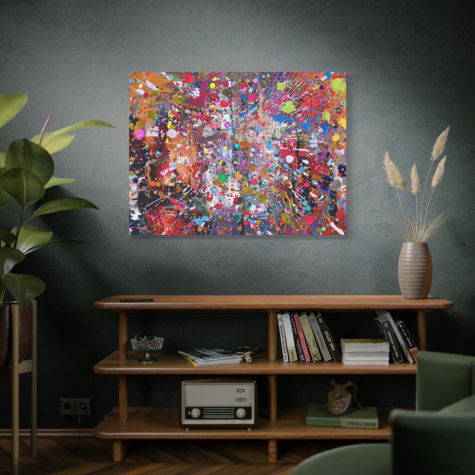 Neon Explosion Abstract Art Canvas Print - Paragon Prints