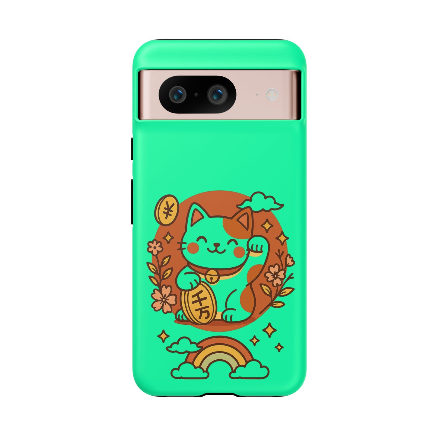 Japanese Kawaii Lucky Cat Protective Phone Case - Paragon Prints