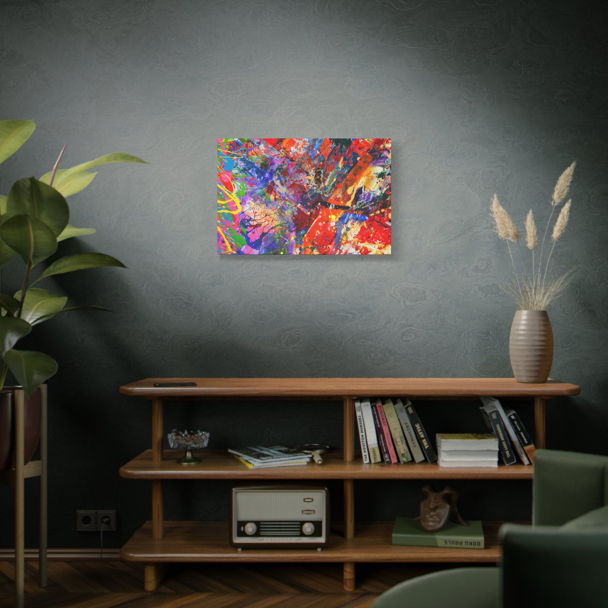 Colorful Canvas Abstract Art Print Kaleidoscope Collision - Paragon Prints
