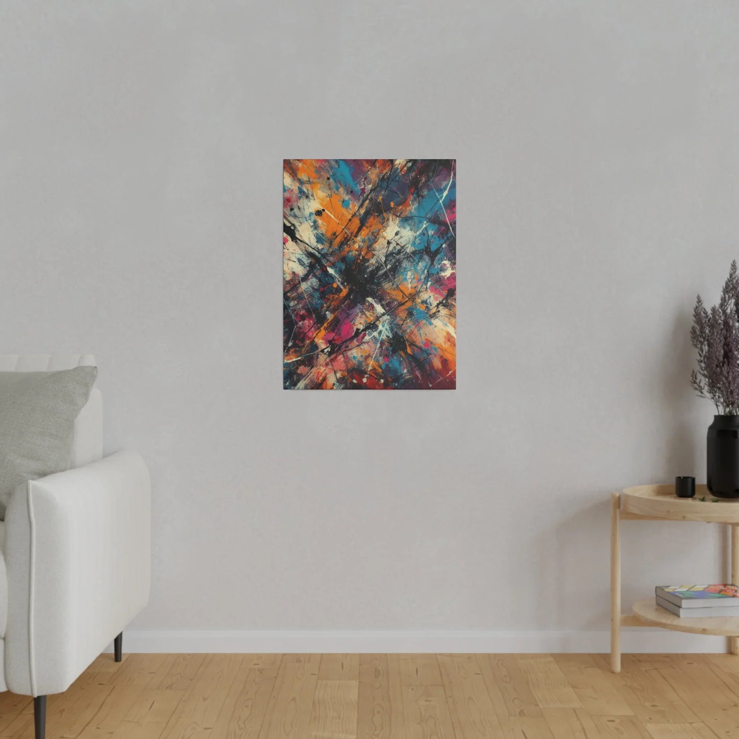 Electric Chaos Abstract Canvas Art Print - Paragon Prints