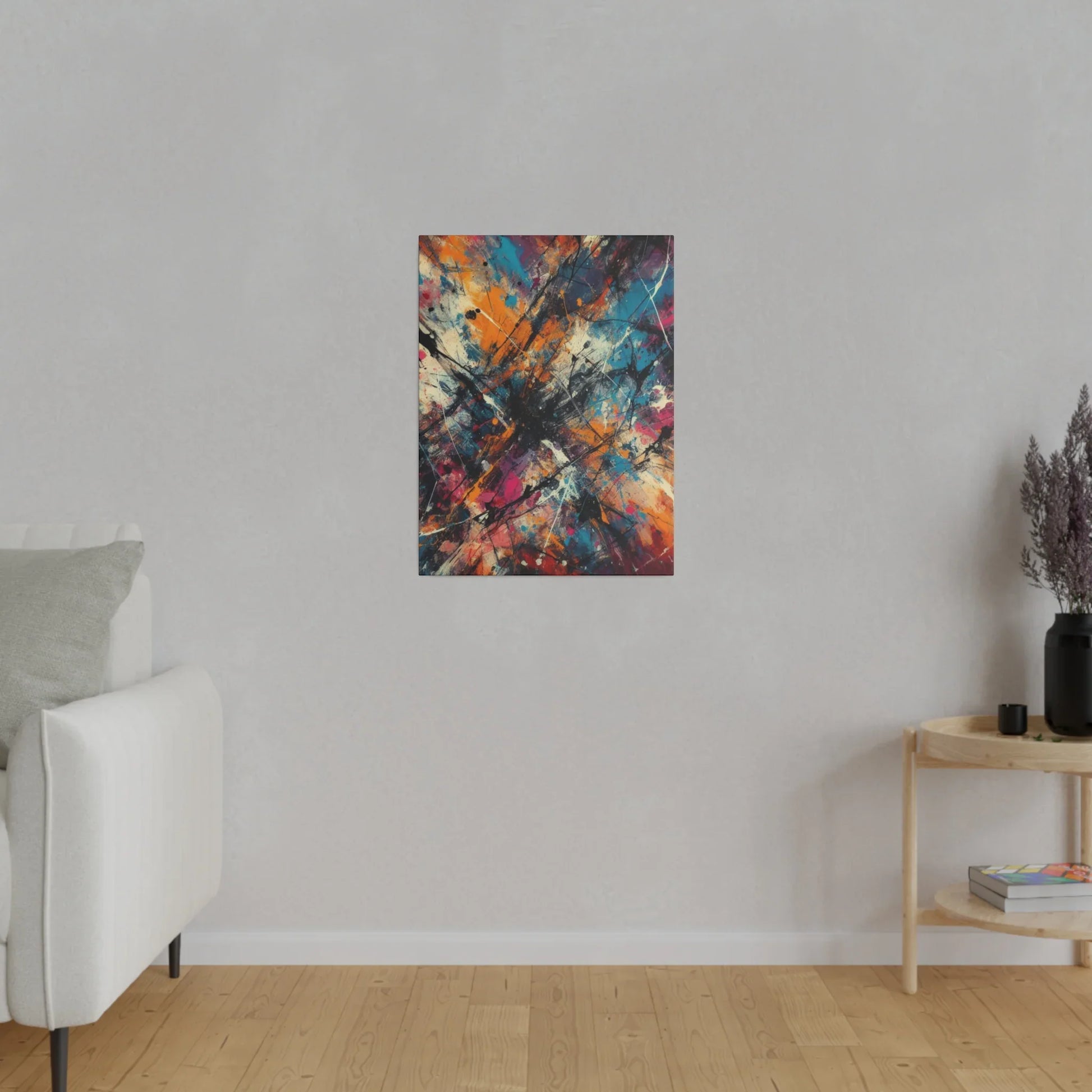 Electric Chaos Abstract Canvas Art Print - Paragon Prints