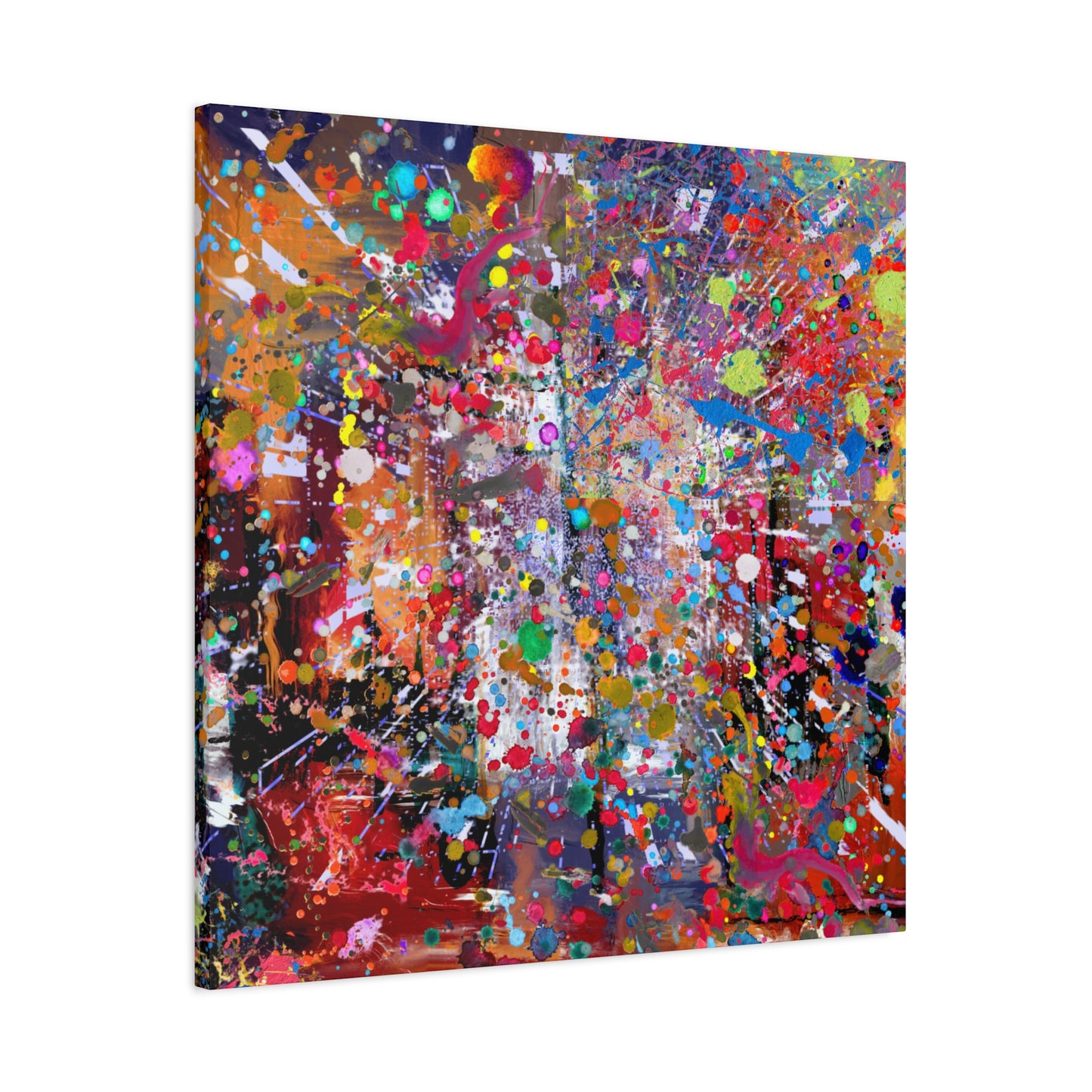 Neon Explosion Abstract Art Canvas Print - Paragon Prints