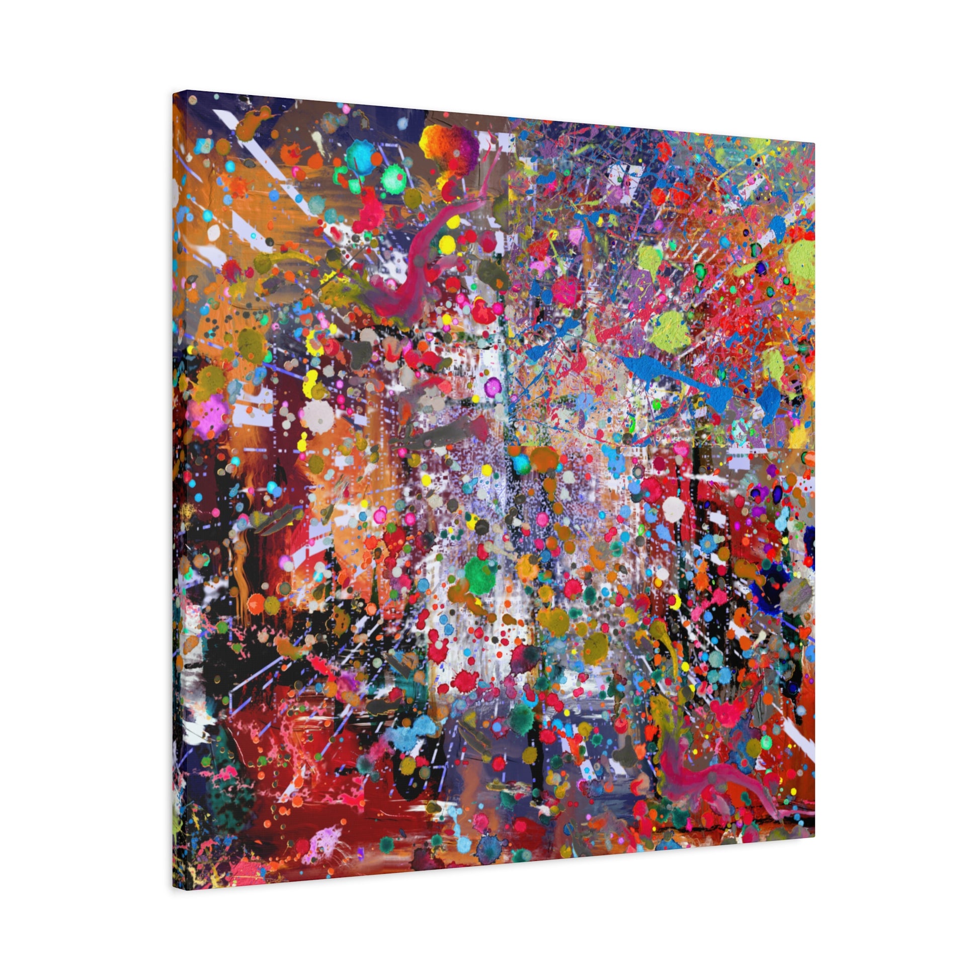 Neon Explosion Abstract Art Canvas Print - Paragon Prints