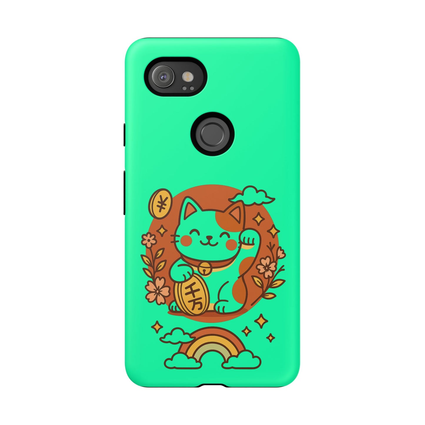 Japanese Kawaii Lucky Cat Protective Phone Case - Paragon Prints
