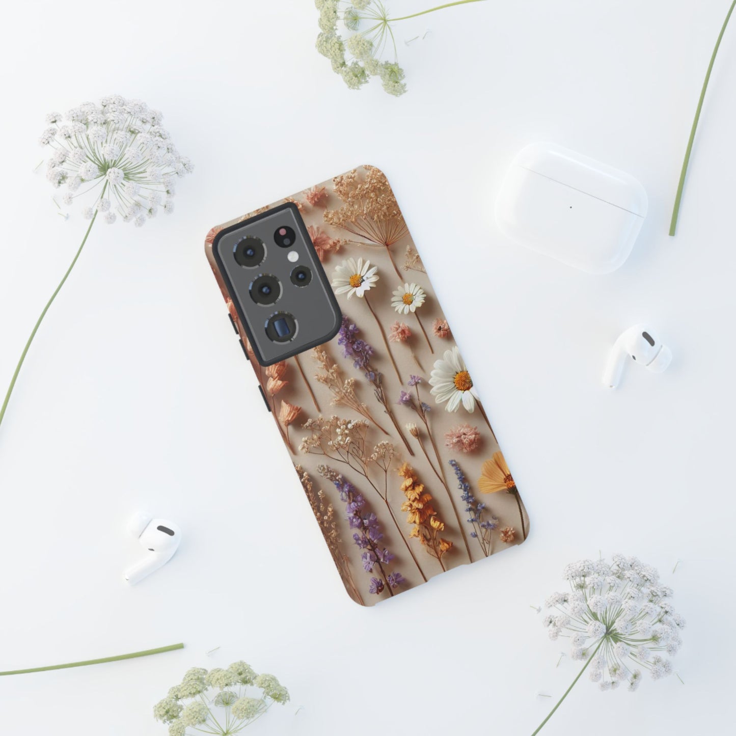 Aesthetic Pressed Flower Floral Design Phone Cover - Paragon Prints