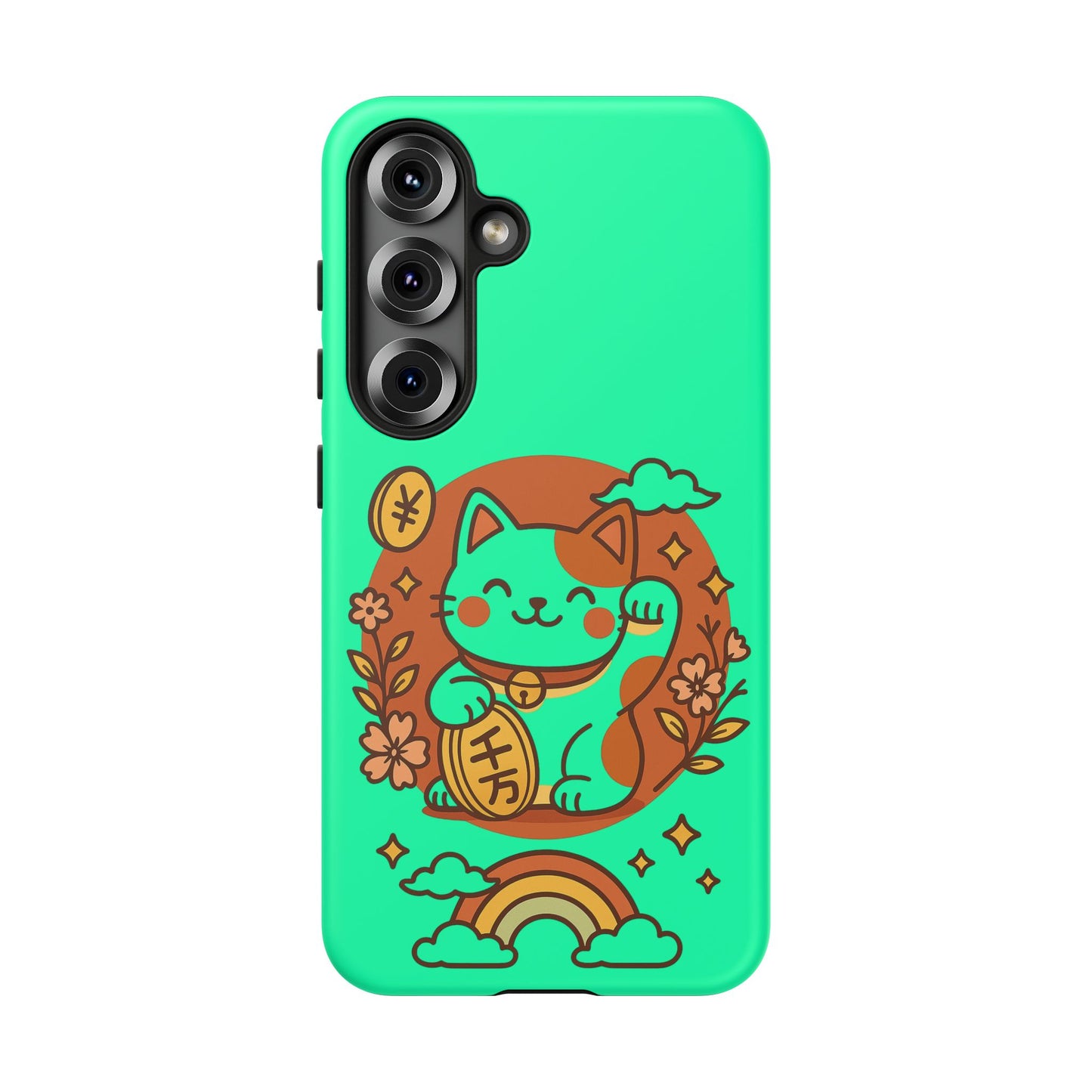 Japanese Kawaii Lucky Cat Protective Phone Case - Paragon Prints