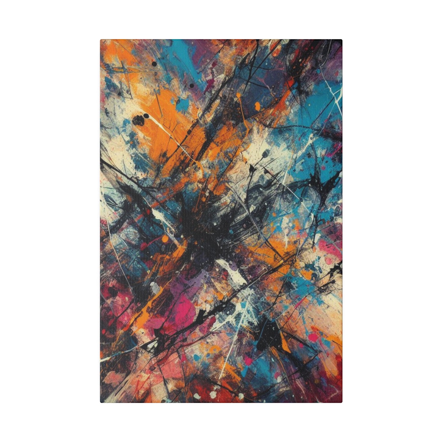 Electric Chaos Abstract Canvas Art Print - Paragon Prints