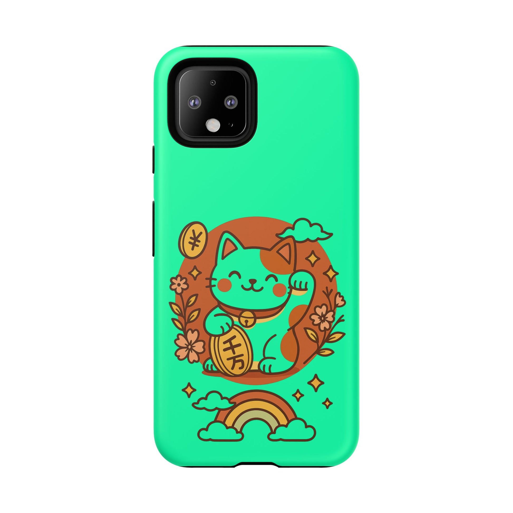 Japanese Kawaii Lucky Cat Protective Phone Case - Paragon Prints