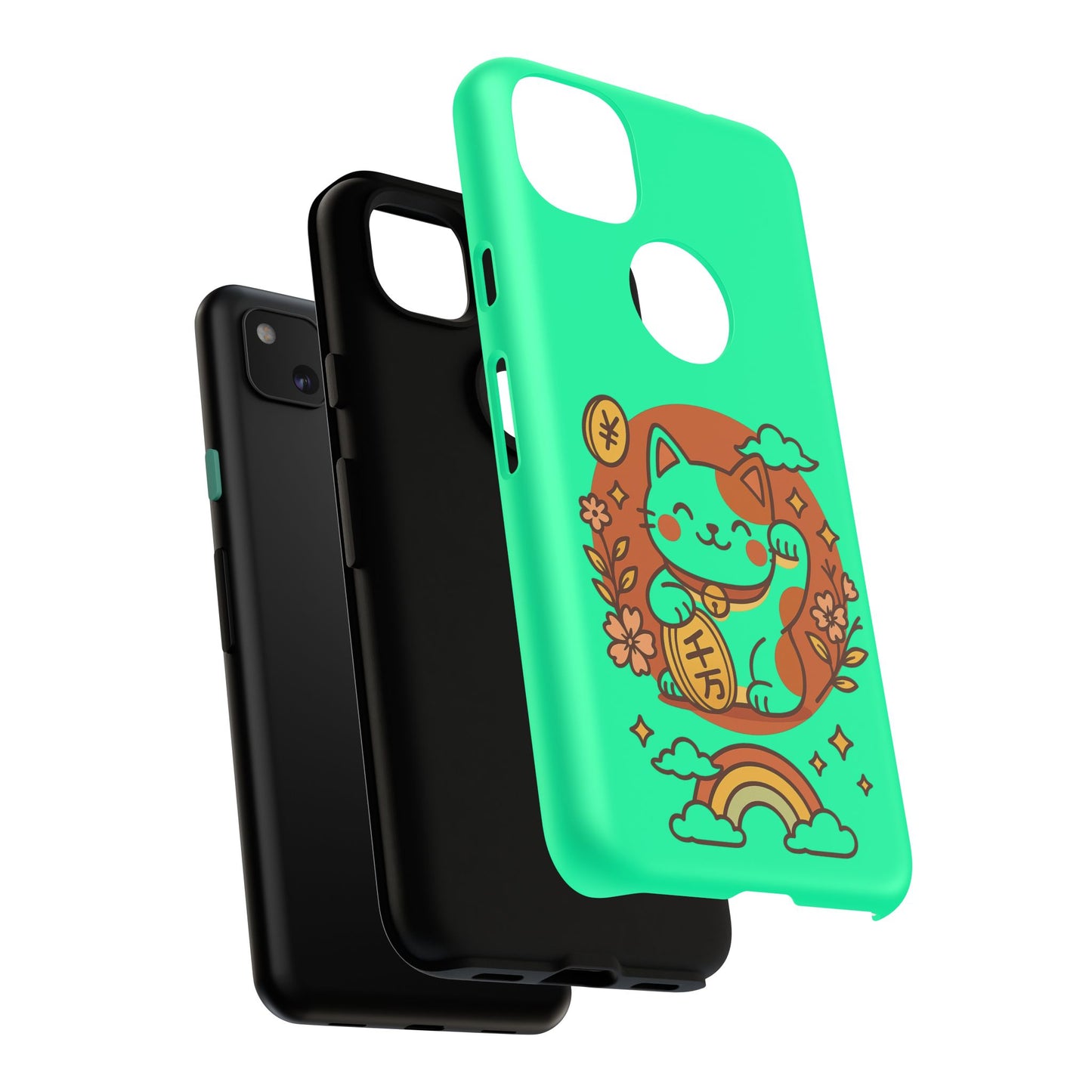 Japanese Kawaii Lucky Cat Protective Phone Case - Paragon Prints