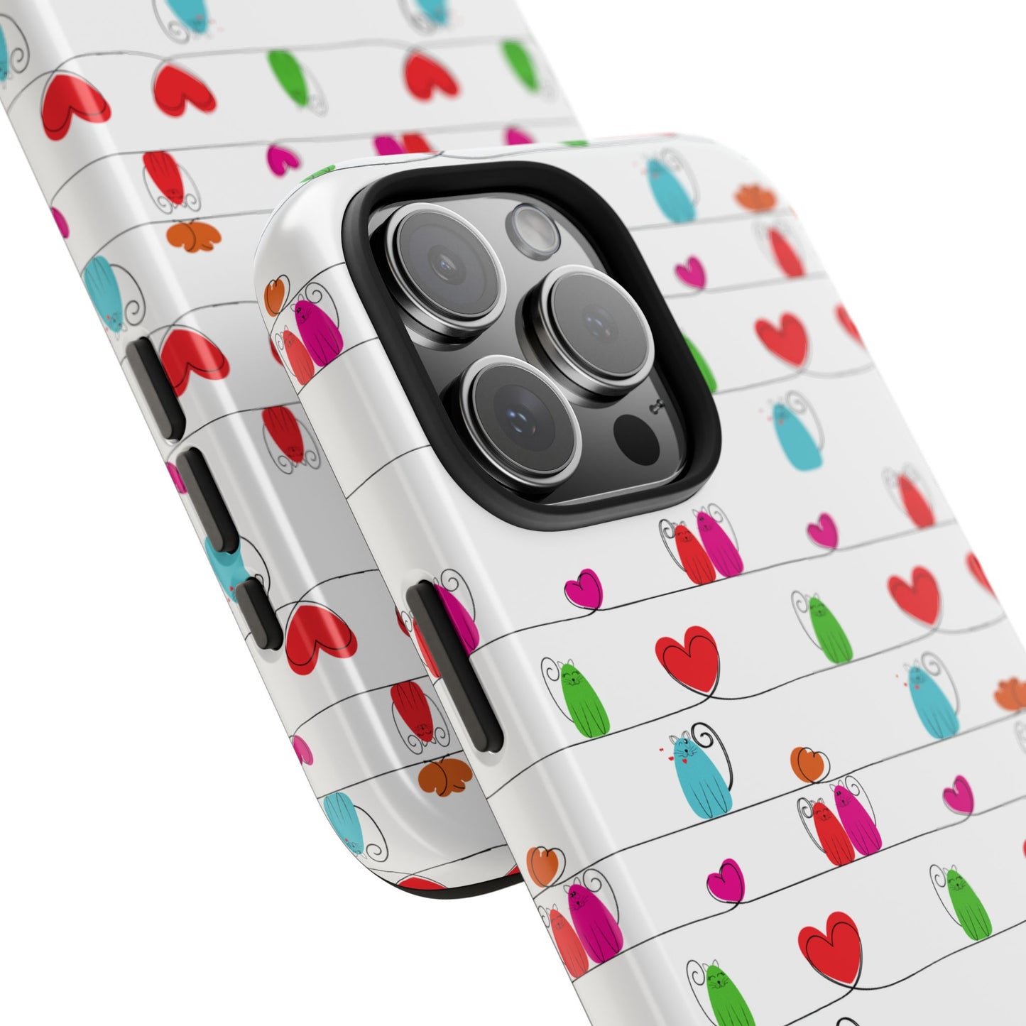 Cute Durable Whimsical Cat Print Phone Cover - Paragon Prints