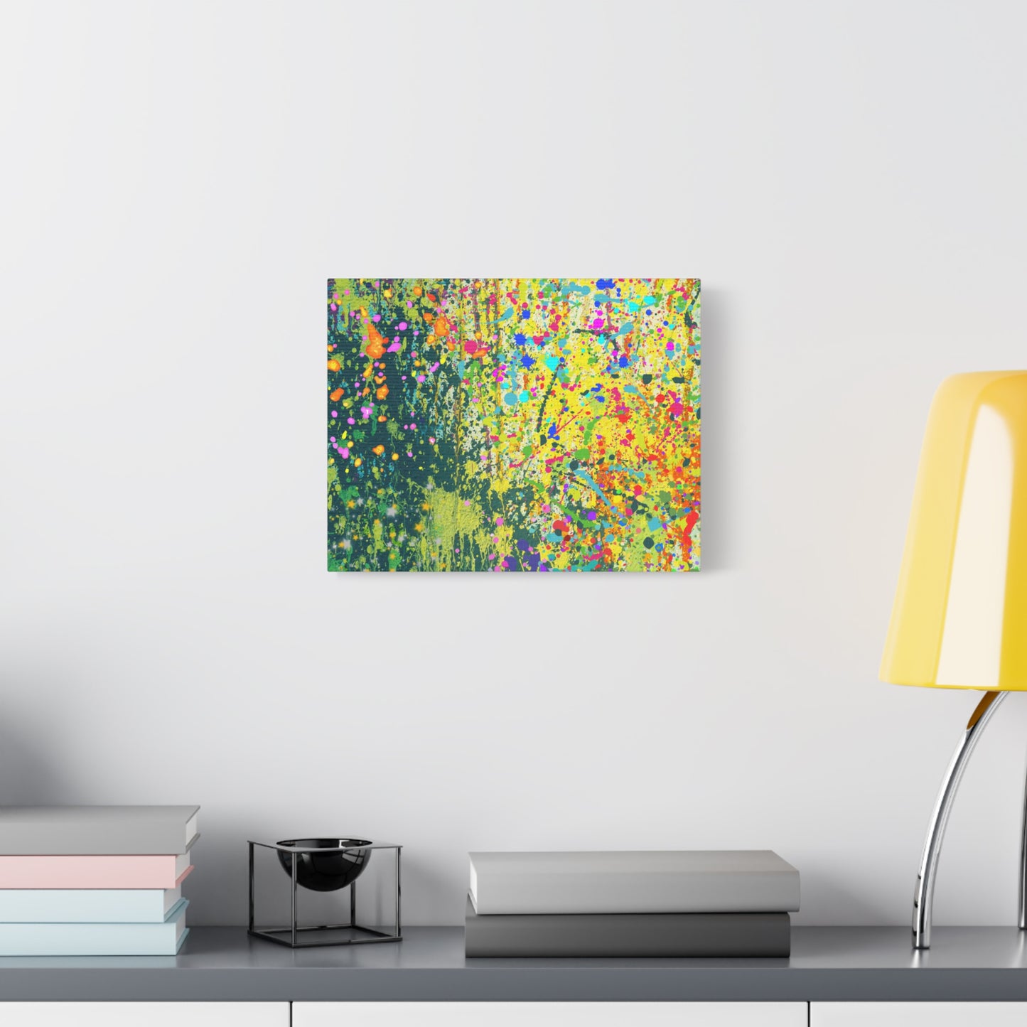 Vibrant Colorful Paint Splatter Abstract Art Canvas Print - Paragon Prints