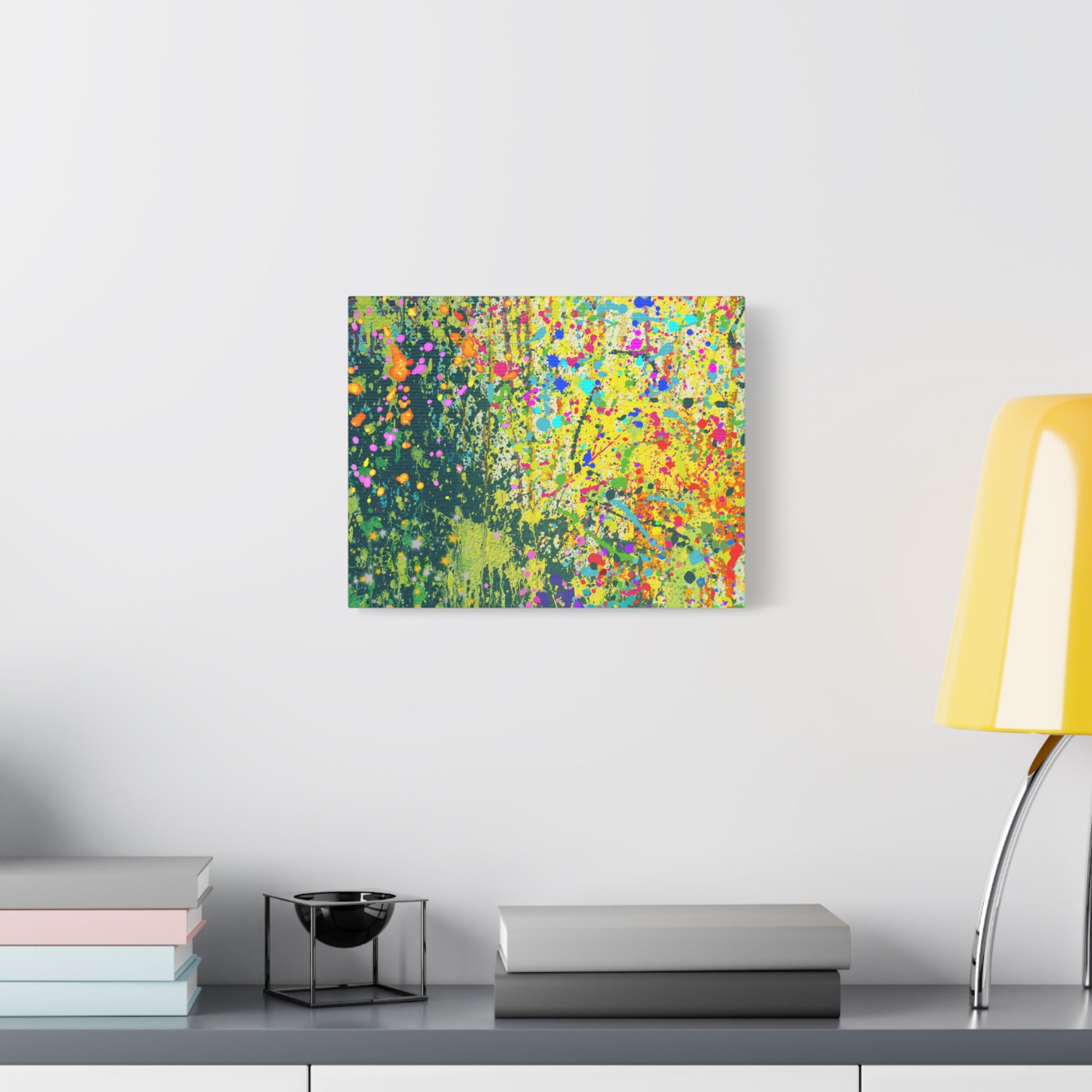 Vibrant Colorful Paint Splatter Abstract Art Canvas Print - Paragon Prints