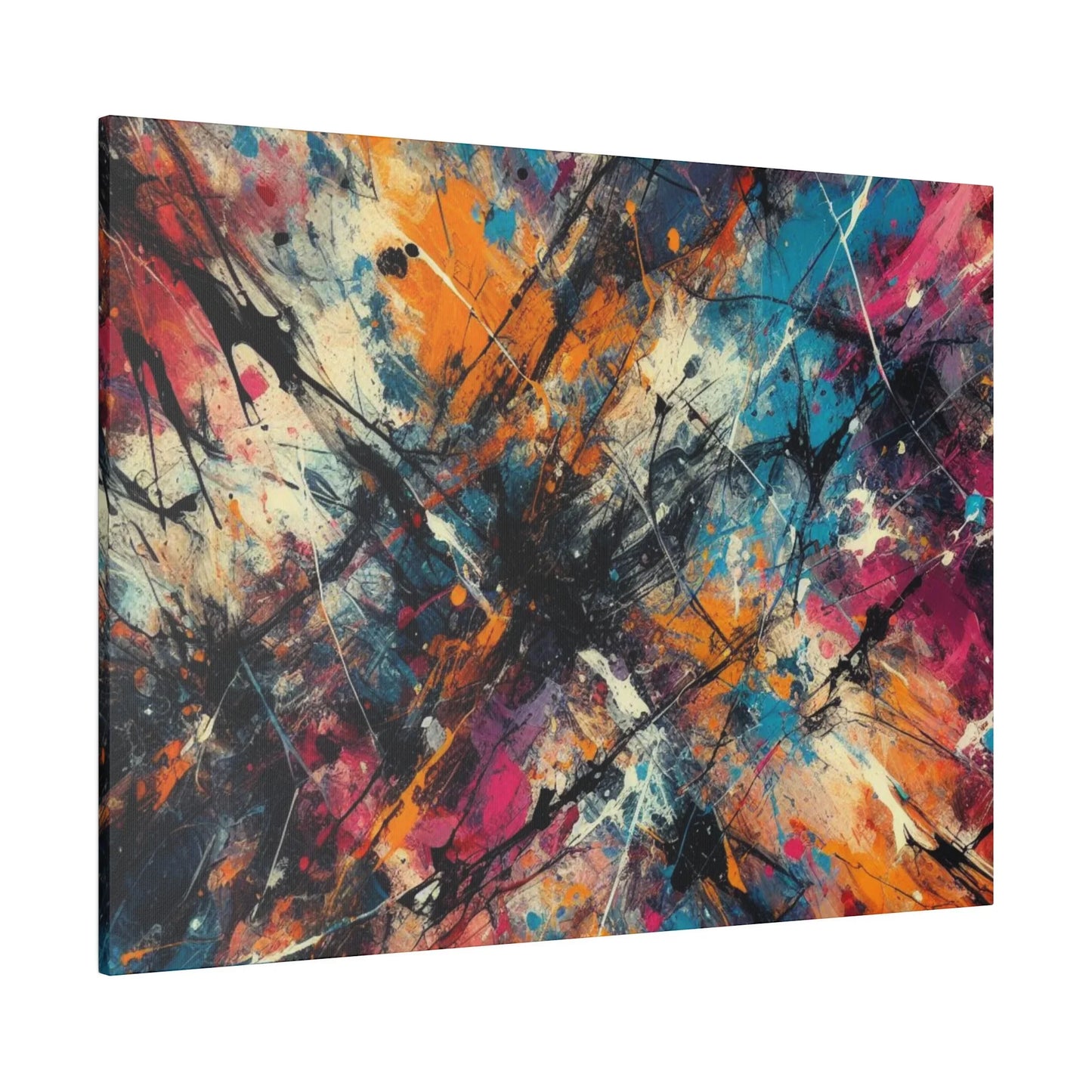 Electric Chaos Abstract Canvas Art Print - Paragon Prints