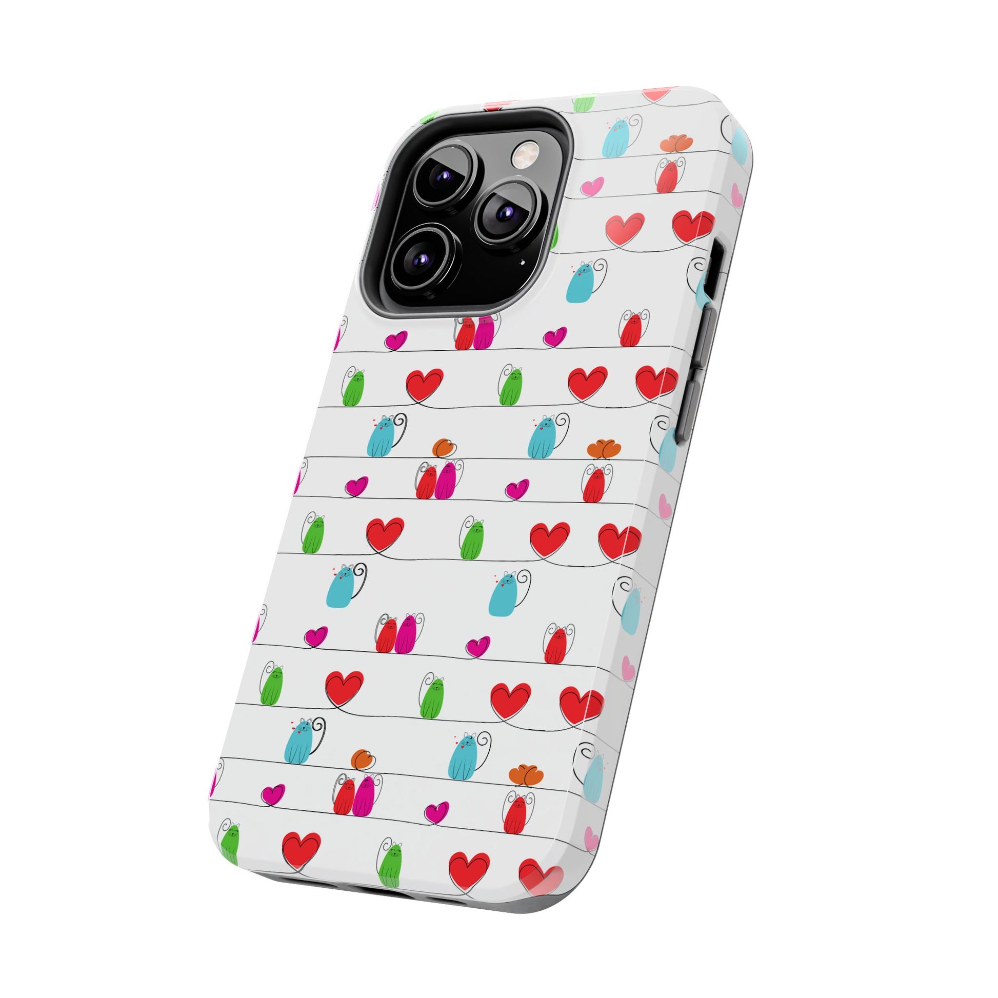 Cute Durable Whimsical Cat Print Phone Cover - Paragon Prints