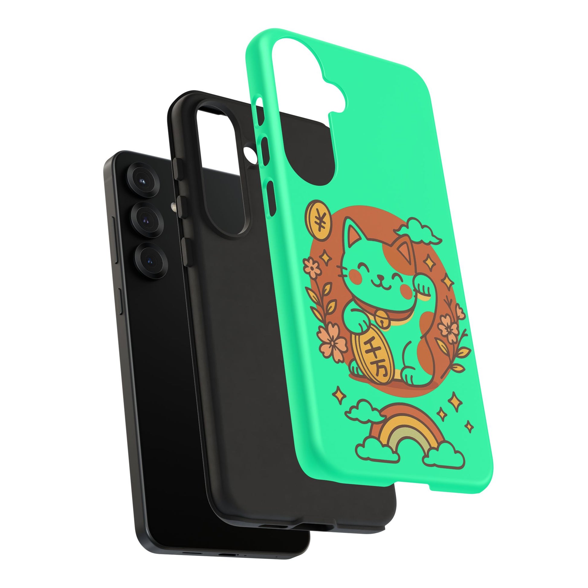 Japanese Kawaii Lucky Cat Protective Phone Case - Paragon Prints
