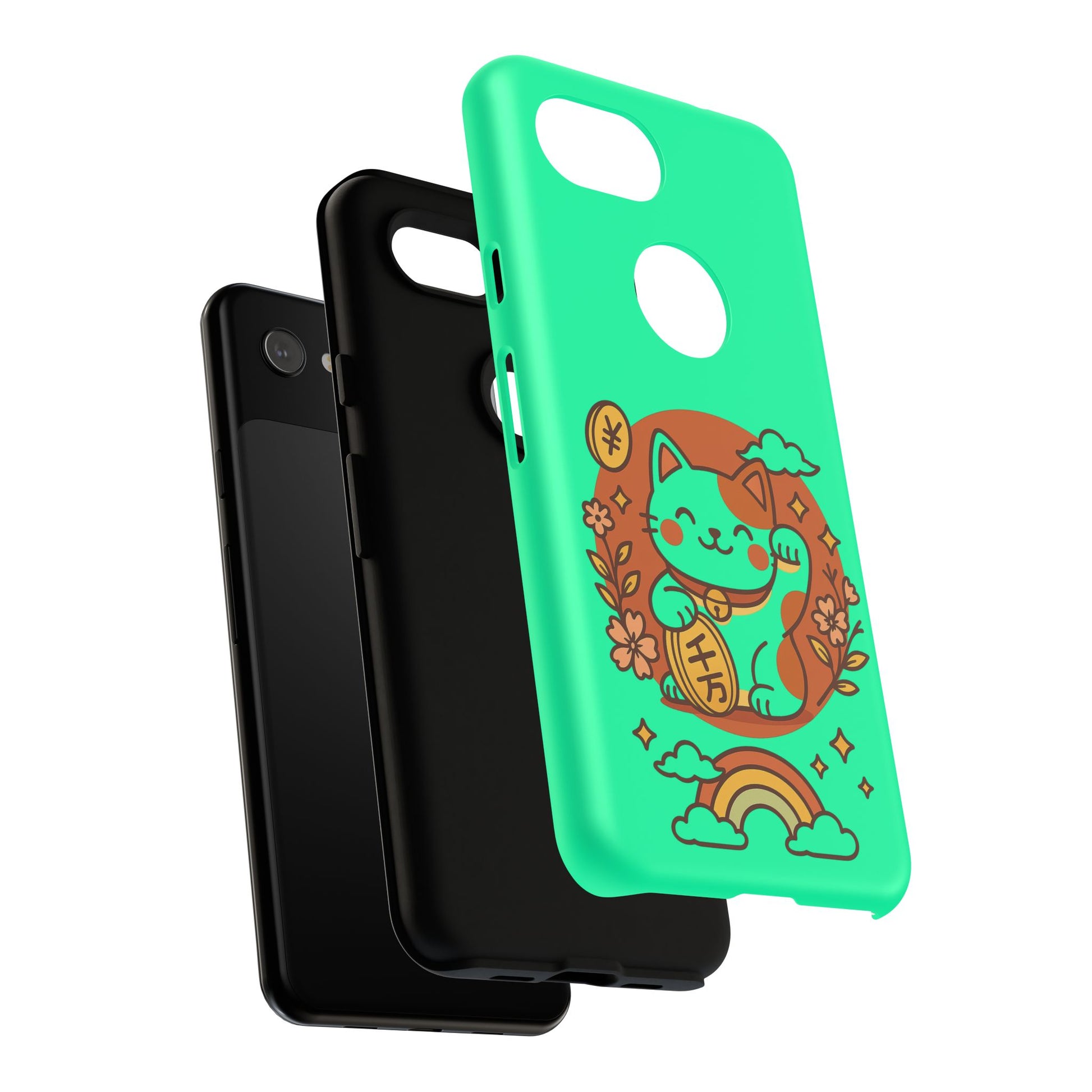 Japanese Kawaii Lucky Cat Protective Phone Case - Paragon Prints