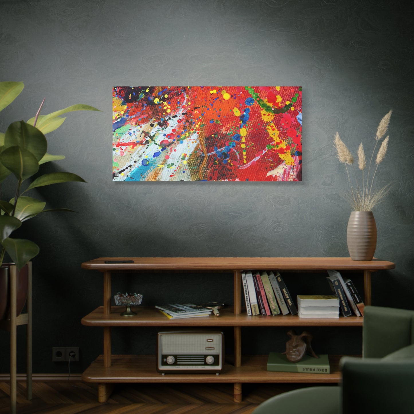 Spectrum In Motion Chaotic Abstract Art Canvas Print - Paragon Prints
