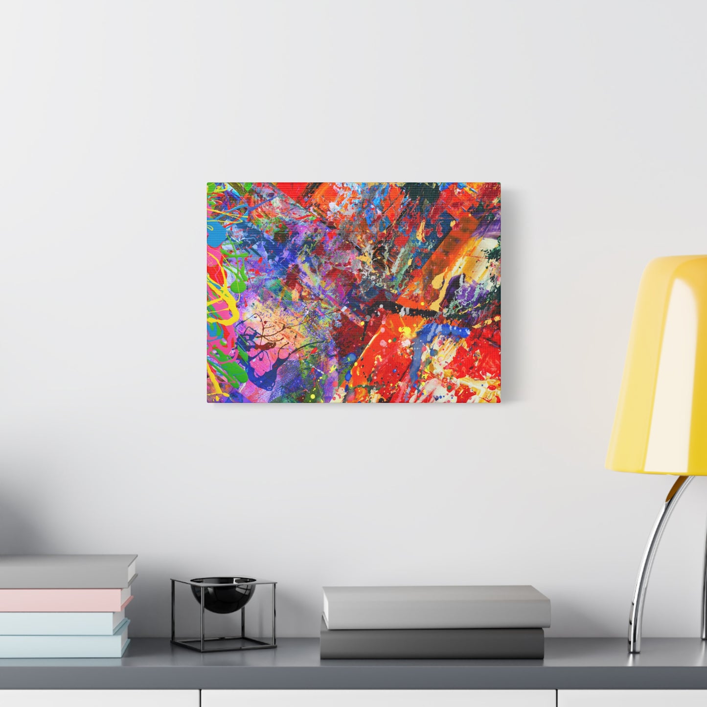 Colorful Canvas Abstract Art Print Kaleidoscope Collision - Paragon Prints