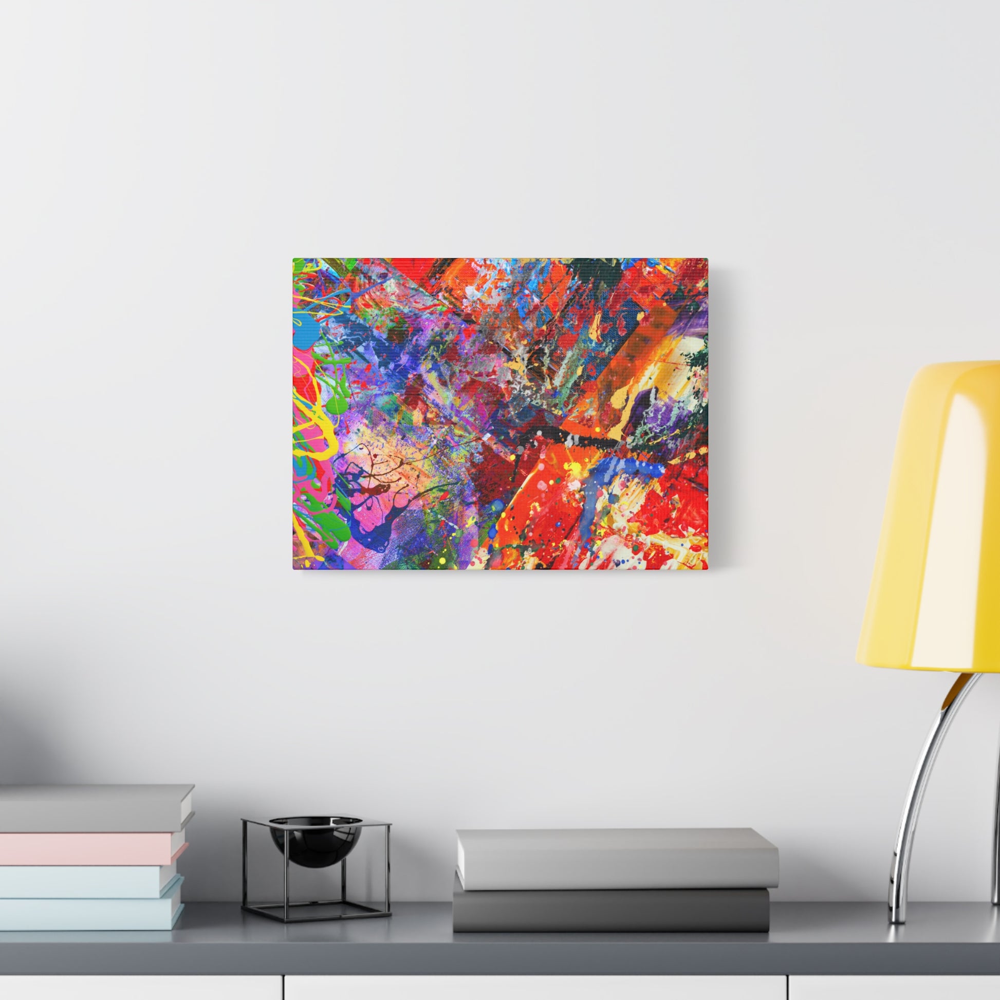 Colorful Canvas Abstract Art Print Kaleidoscope Collision - Paragon Prints