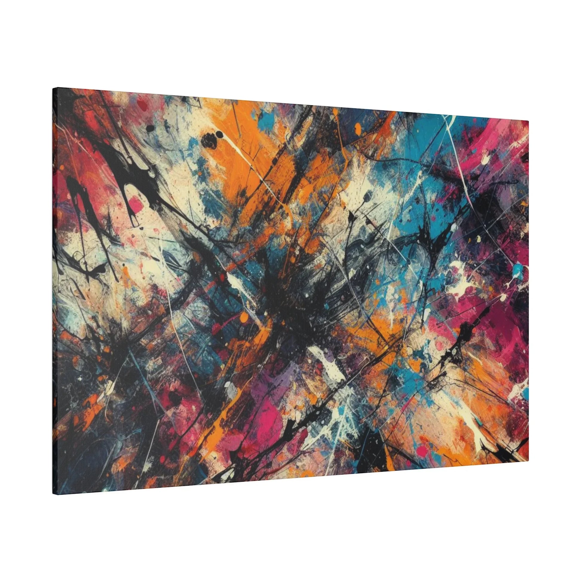 Electric Chaos Abstract Canvas Art Print - Paragon Prints
