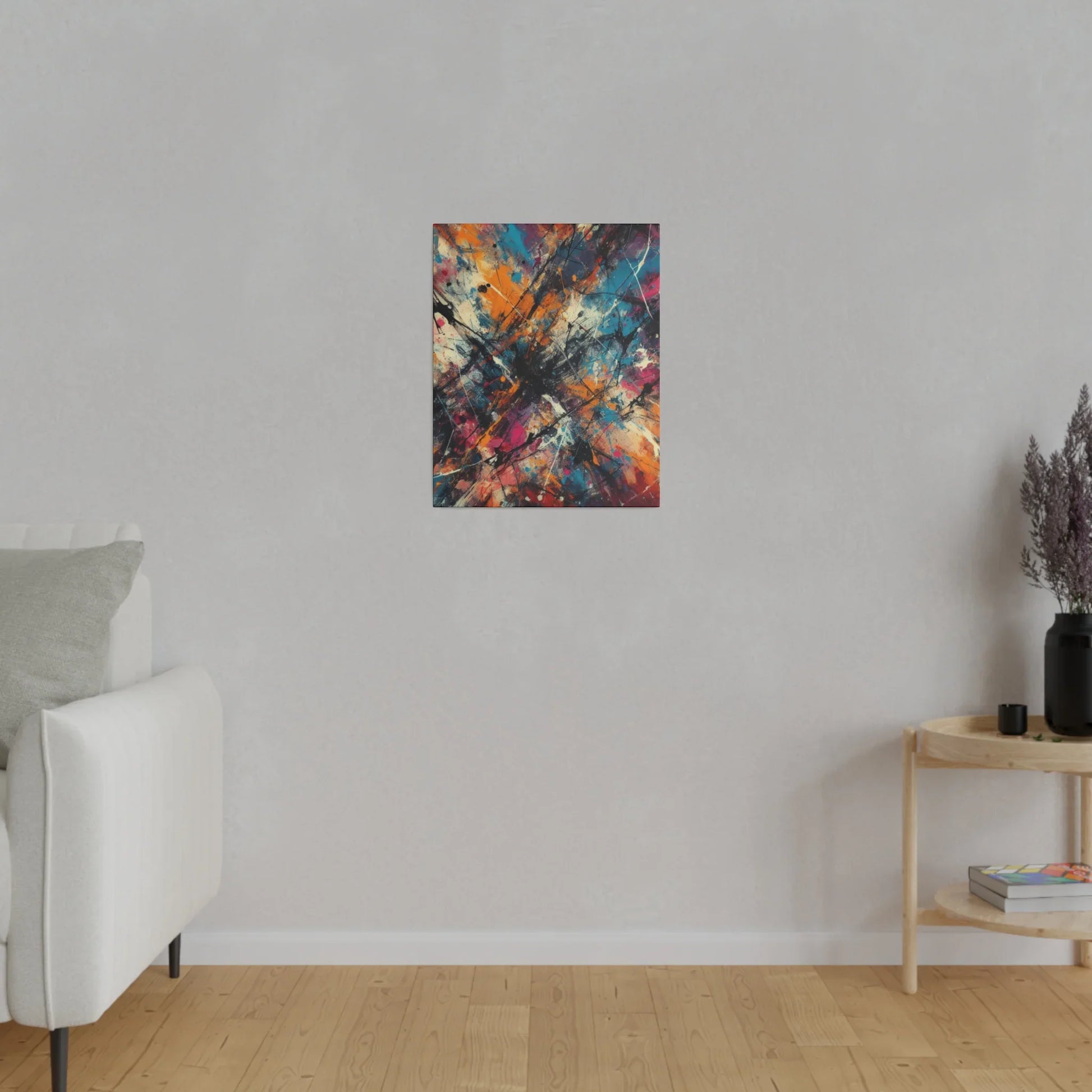 Electric Chaos Abstract Canvas Art Print - Paragon Prints