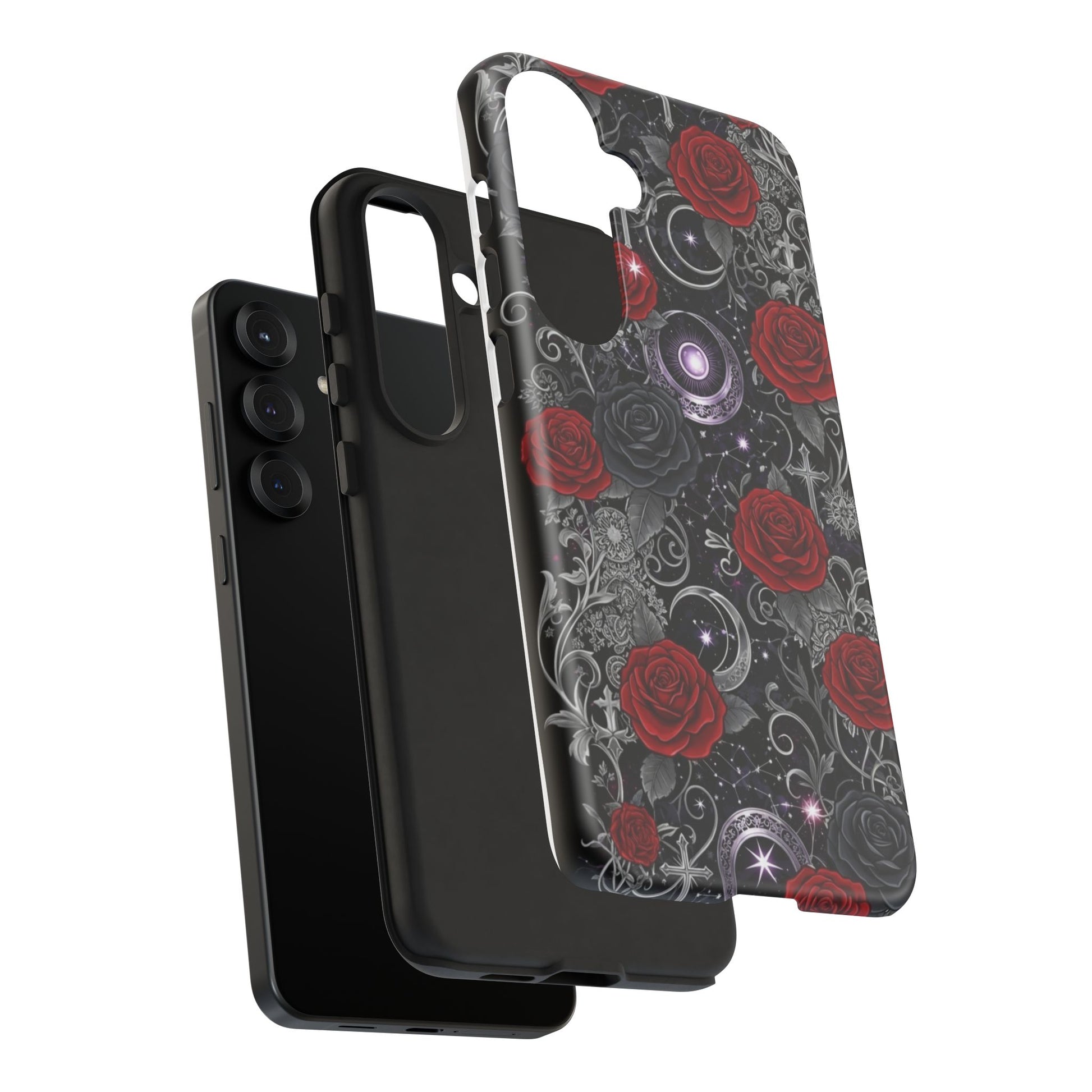 Dark Gothic Red Roses Matte Tough Phone Cases - Paragon Prints
