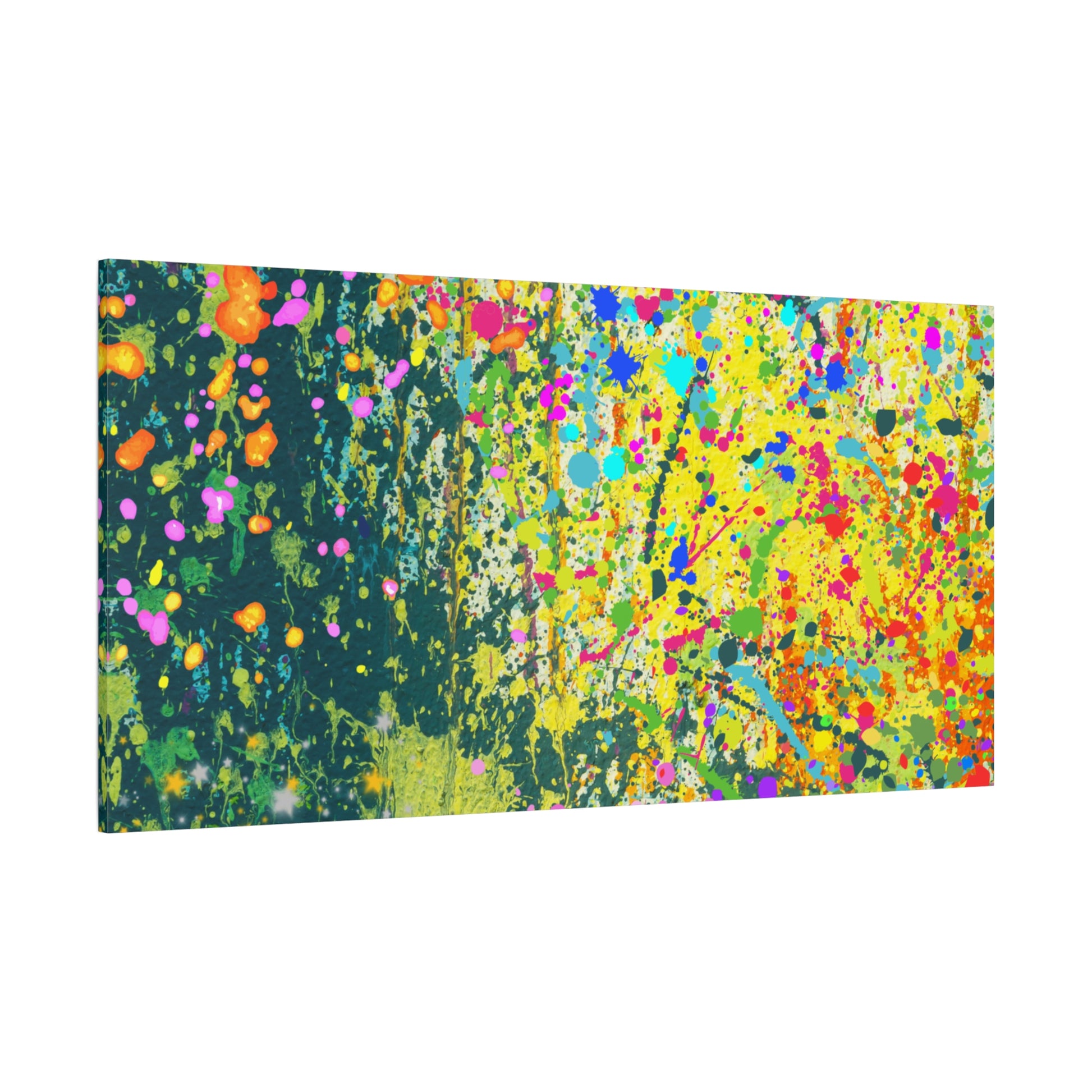 Vibrant Colorful Paint Splatter Abstract Art Canvas Print - Paragon Prints
