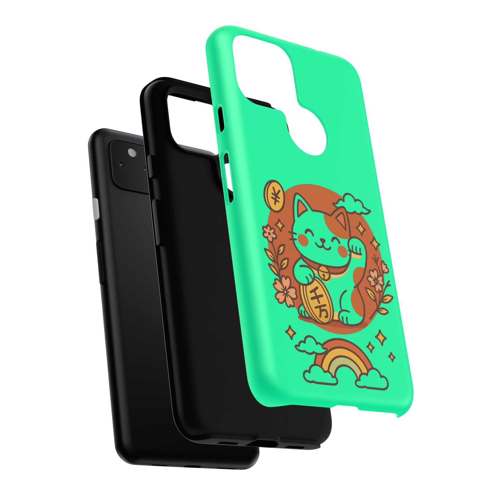 Japanese Kawaii Lucky Cat Protective Phone Case - Paragon Prints