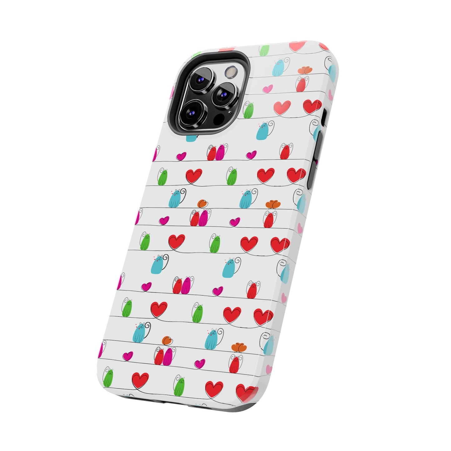 Cute Durable Whimsical Cat Print Phone Cover - Paragon Prints