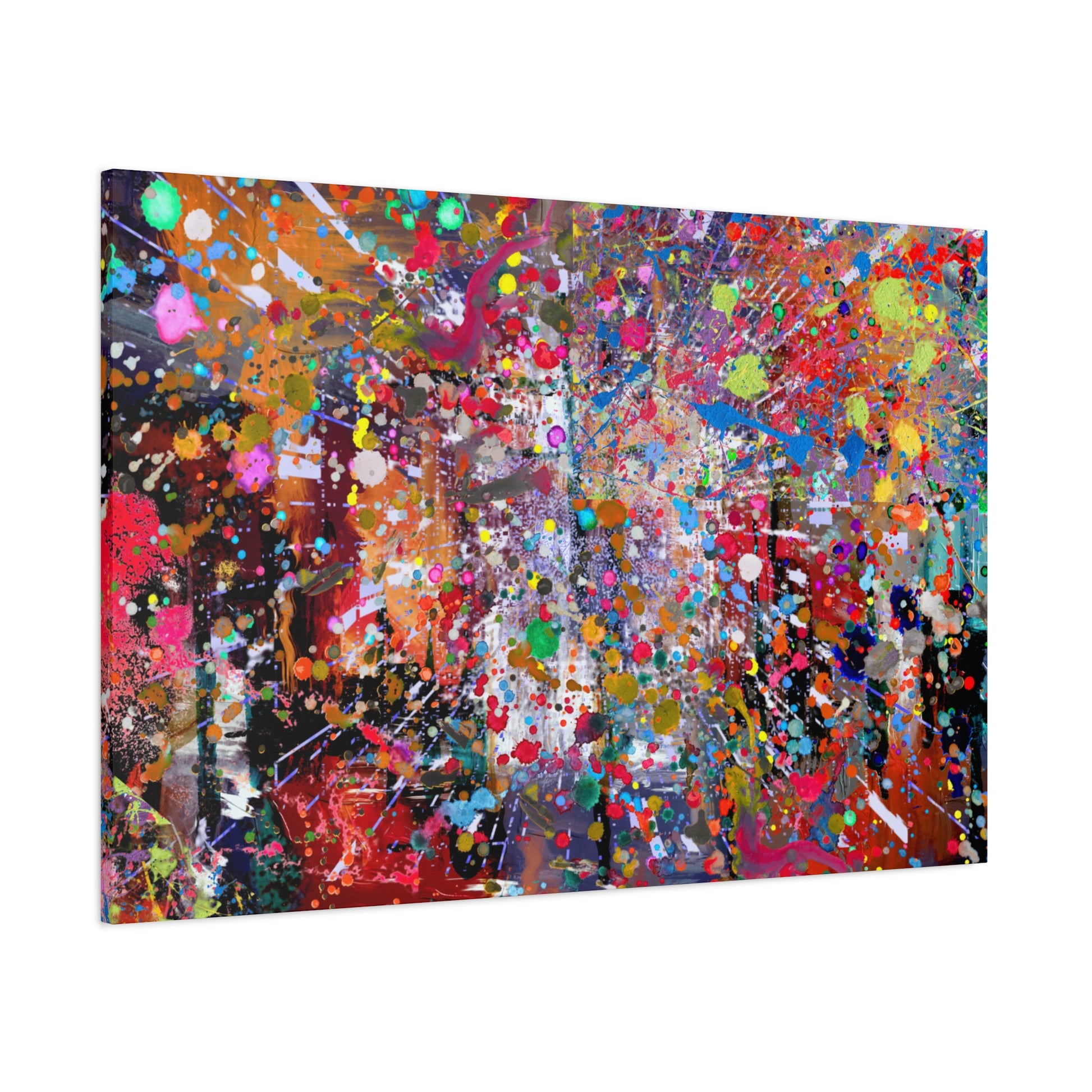 Neon Explosion Abstract Art Canvas Print - Paragon Prints