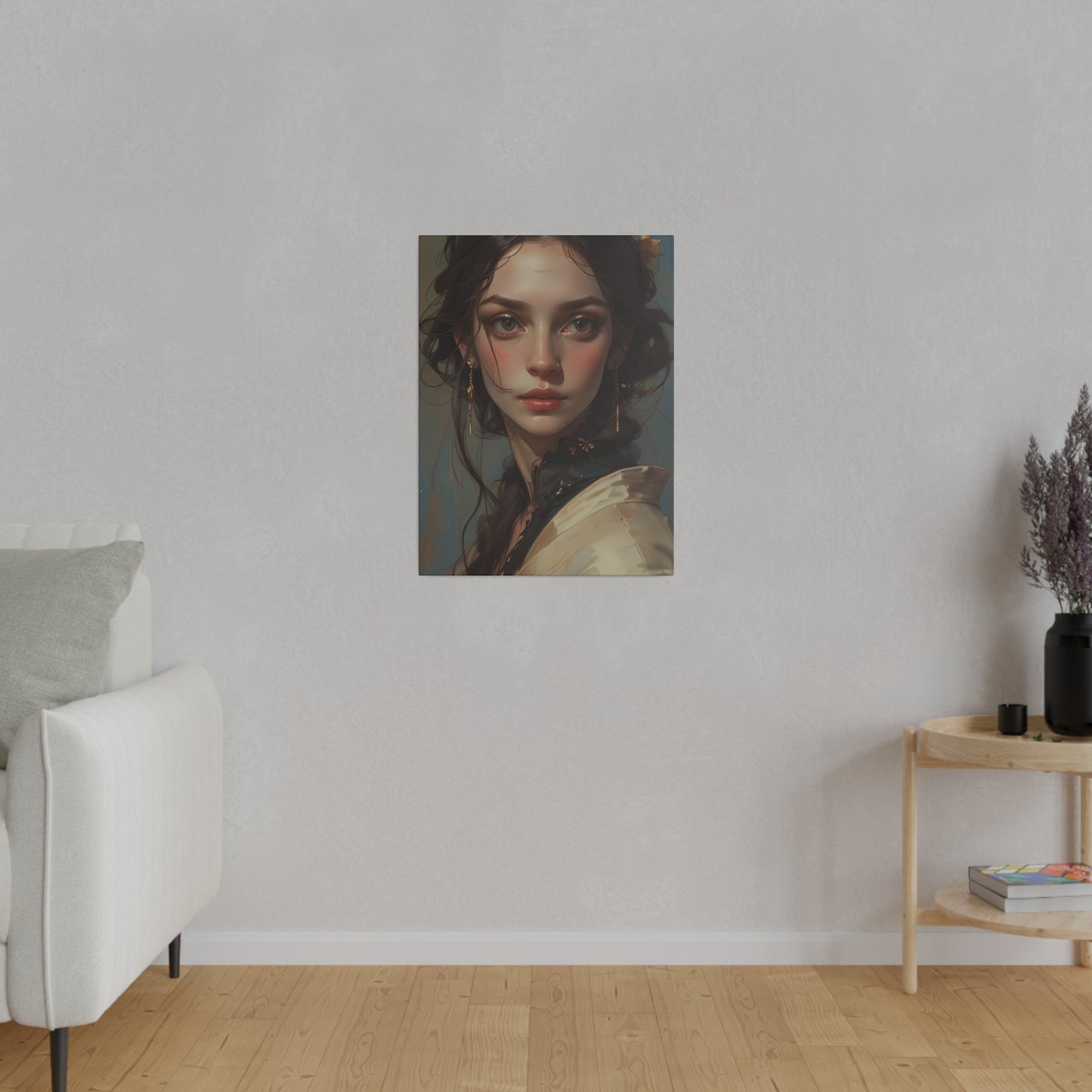 Classical Woman Portrait Canvas Print Art - Paragon Prints