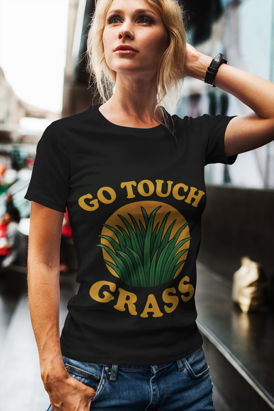 Go Touch Grass Unisex Shirt – Offline Humor Graphic Tee - Paragon Prints