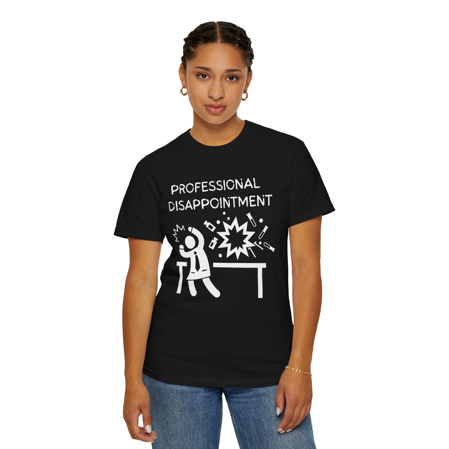 Funny professional disappointment unisex t-shirt featuring a humorous graphic design