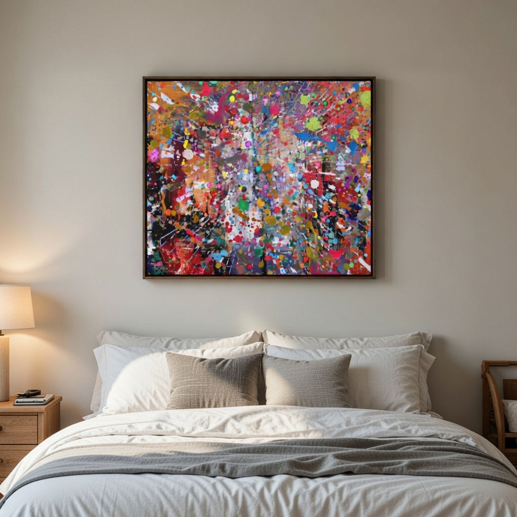 Chaotic Explosion Abstract Art Canvas Print - Paragon Prints